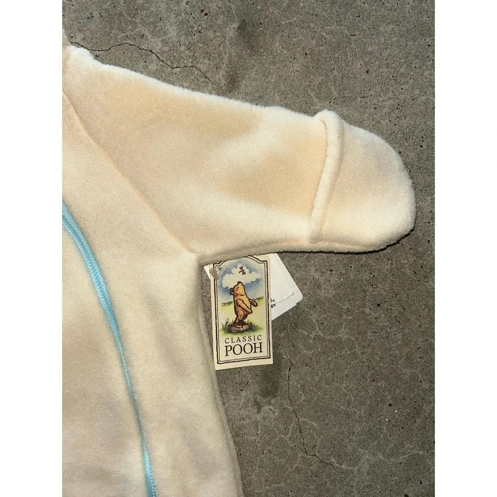 Vintage Winnie The Pooh Winter Fleece Bunting Coverall 6-12 Months NWT